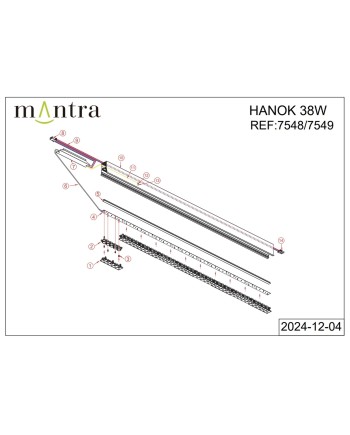 HANOK * MODULO LINEAL LED 38W 4000K 50º BLANCA